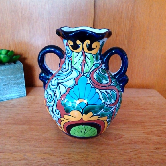 Castillo Accents Vintage Mexican Castillo Pottery Vase Jug Folk Art